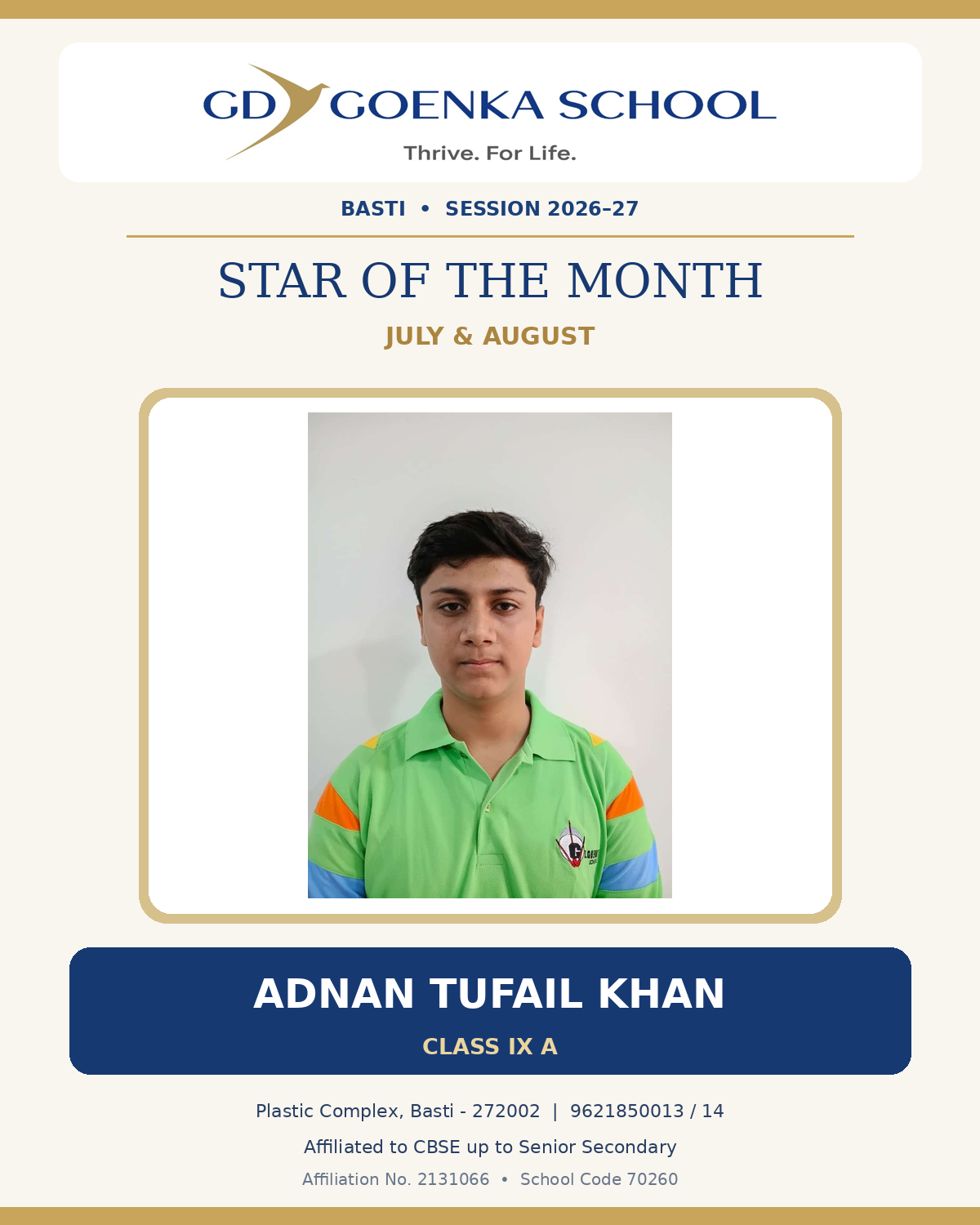 Star of the Month