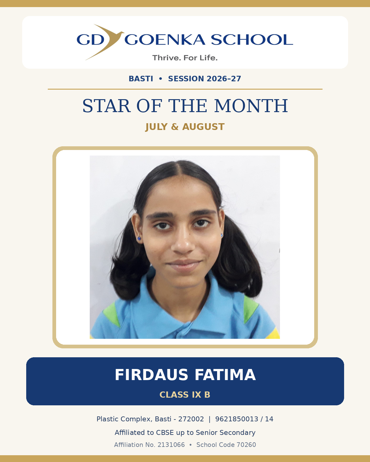 Star of the Month
